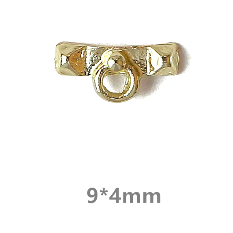 Nail decoration, Lock Gold 6 pcs