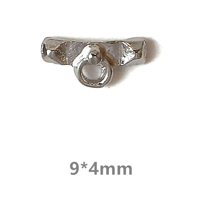 Nail decoration, Lock Silver 6 pcs