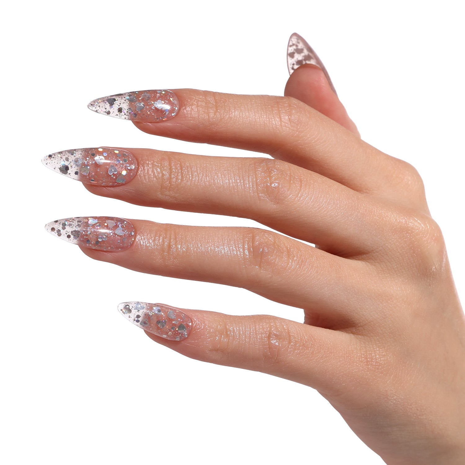 Bluesky No Wipe Glitter Top Geelipäällyslakka, Heart Romance