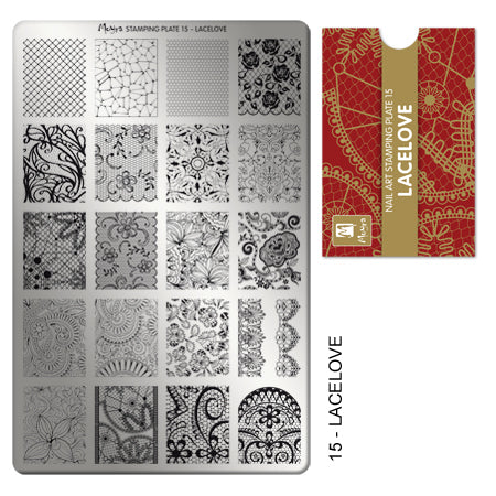 Moyra Stamping plate, 15 Lacelove