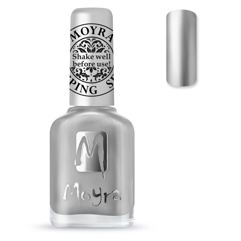 Moyra Stamping varnish, Chrome silver