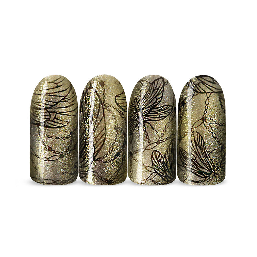 Moyra Stamping varnish, Magnetic glittery gold