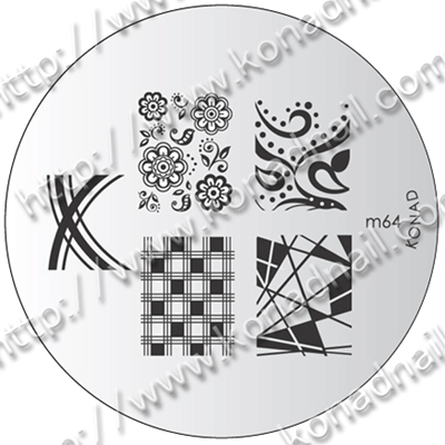 Konad Small Stamping Plate, M64