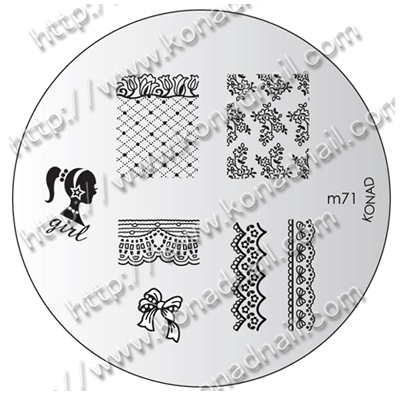Konad Small Stamping Plate, M71