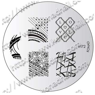 Konad Small Stamping Plate, M72