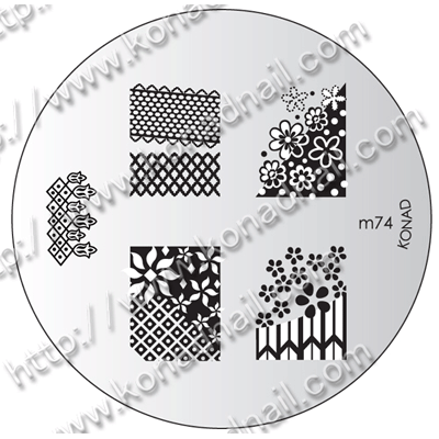 Konad Small Stamping Plate, M74