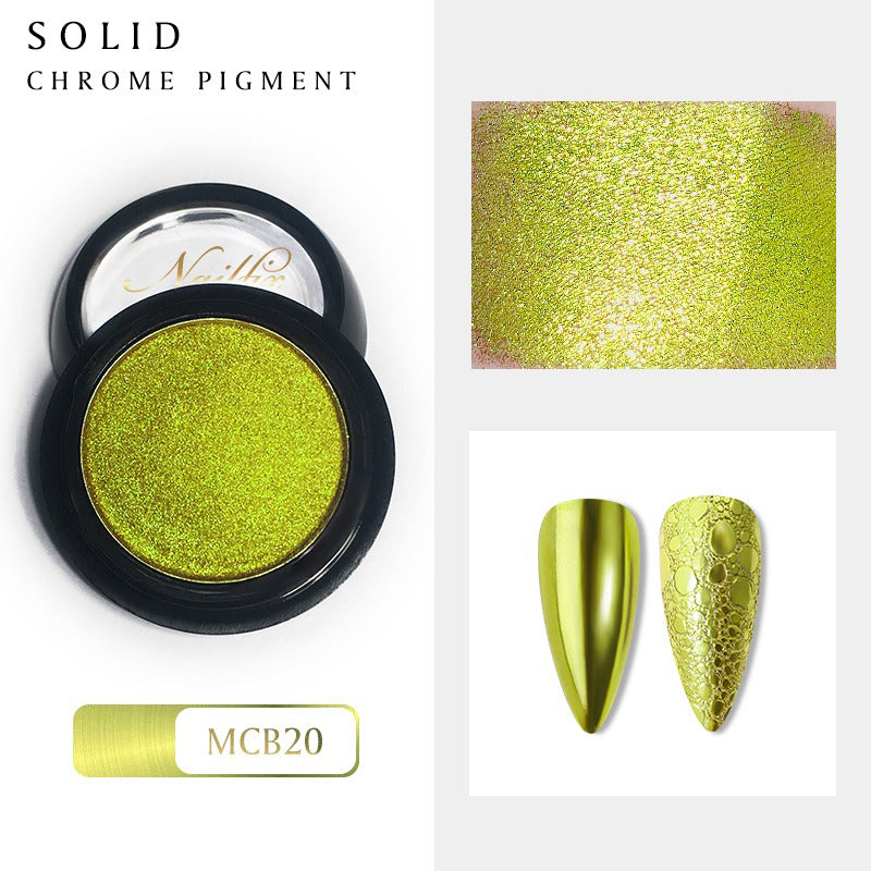 Nailfix Mirror Chrome Pigment, 20 Green Gold