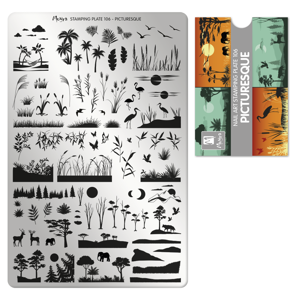 Moyra Stamping plate, Picturesque