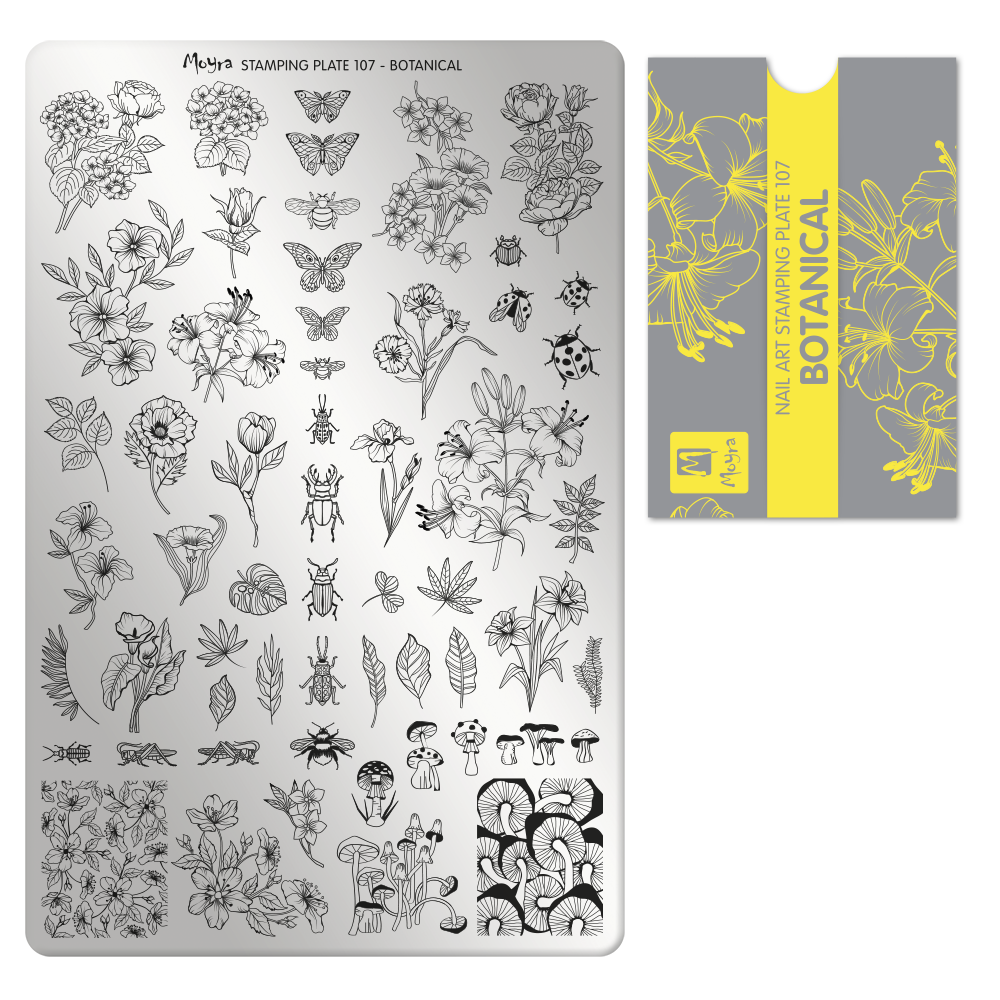 Moyra Stamping plate, Botanical