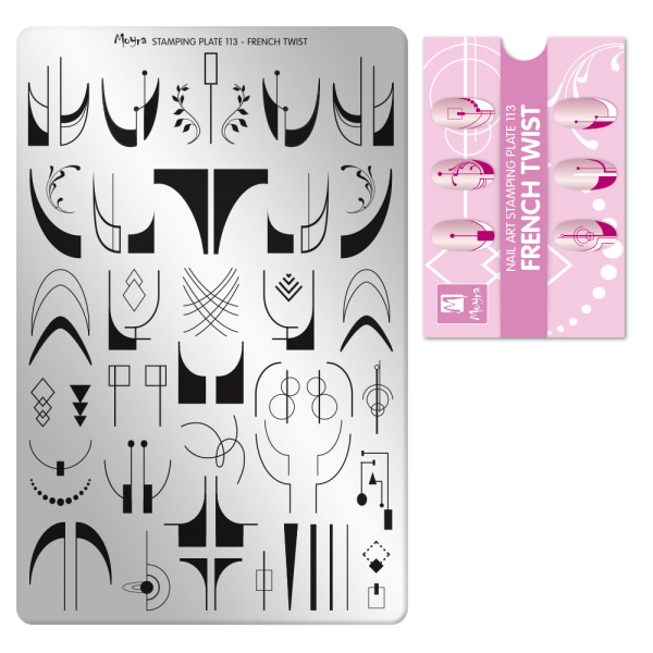 Moyra Stamping plate, 113 French Twist