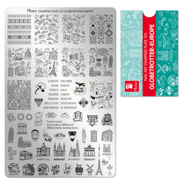 Moyra Stamping plate, 123 Globetrotter-Europe