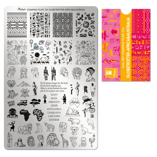 Moyra Stamping plate, 124 Globetrotter-Africa & Australia
