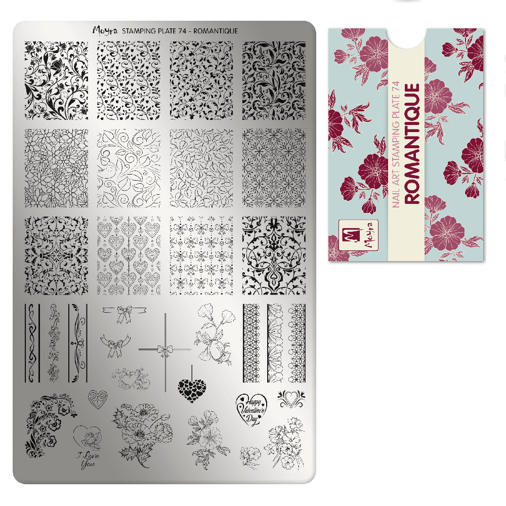 Moyra Stamping plate, Romantique