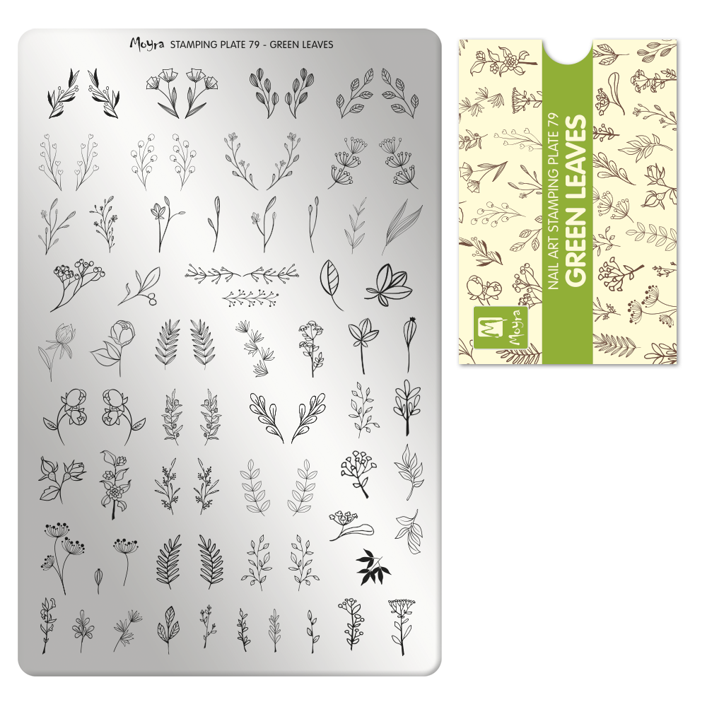 Moyra Stamping plate, 79 Green Leaves