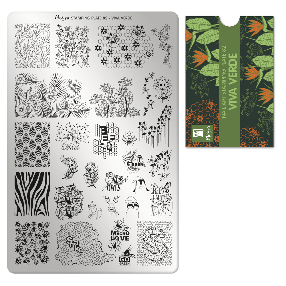 Moyra Stamping tile, 82 Viva Verde