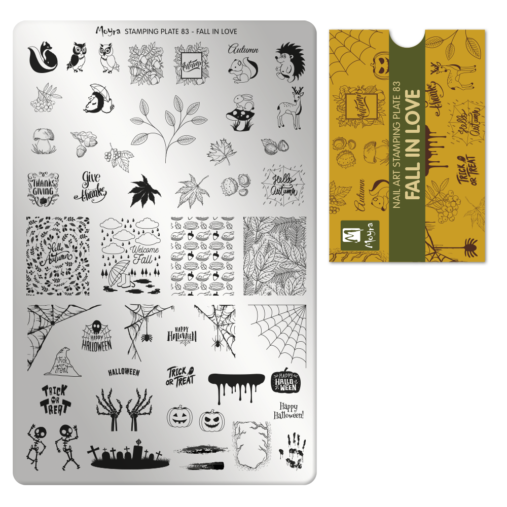 Moyra Stamping plate, 83 Fall In Love