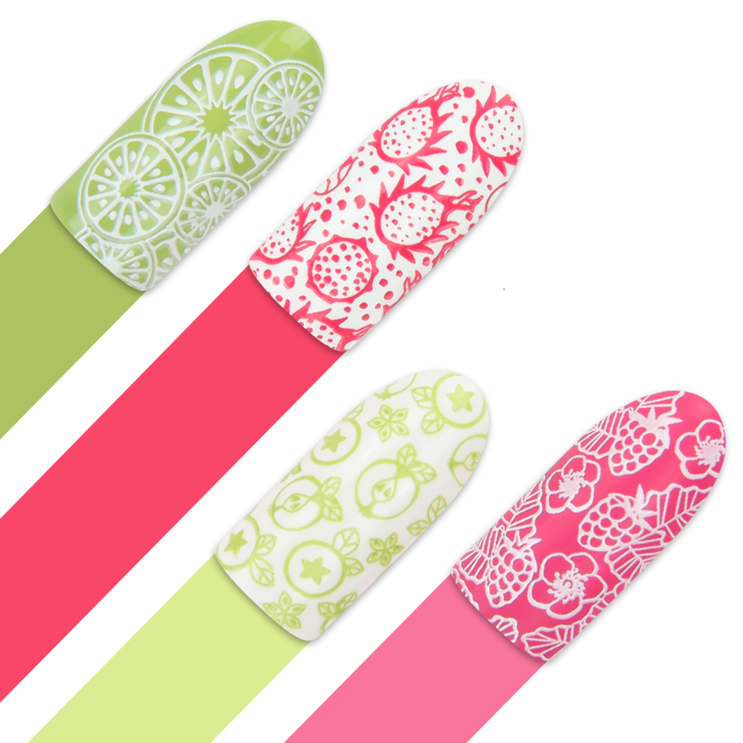 Moyra Stamping Plate, 90 Dragon Fruits