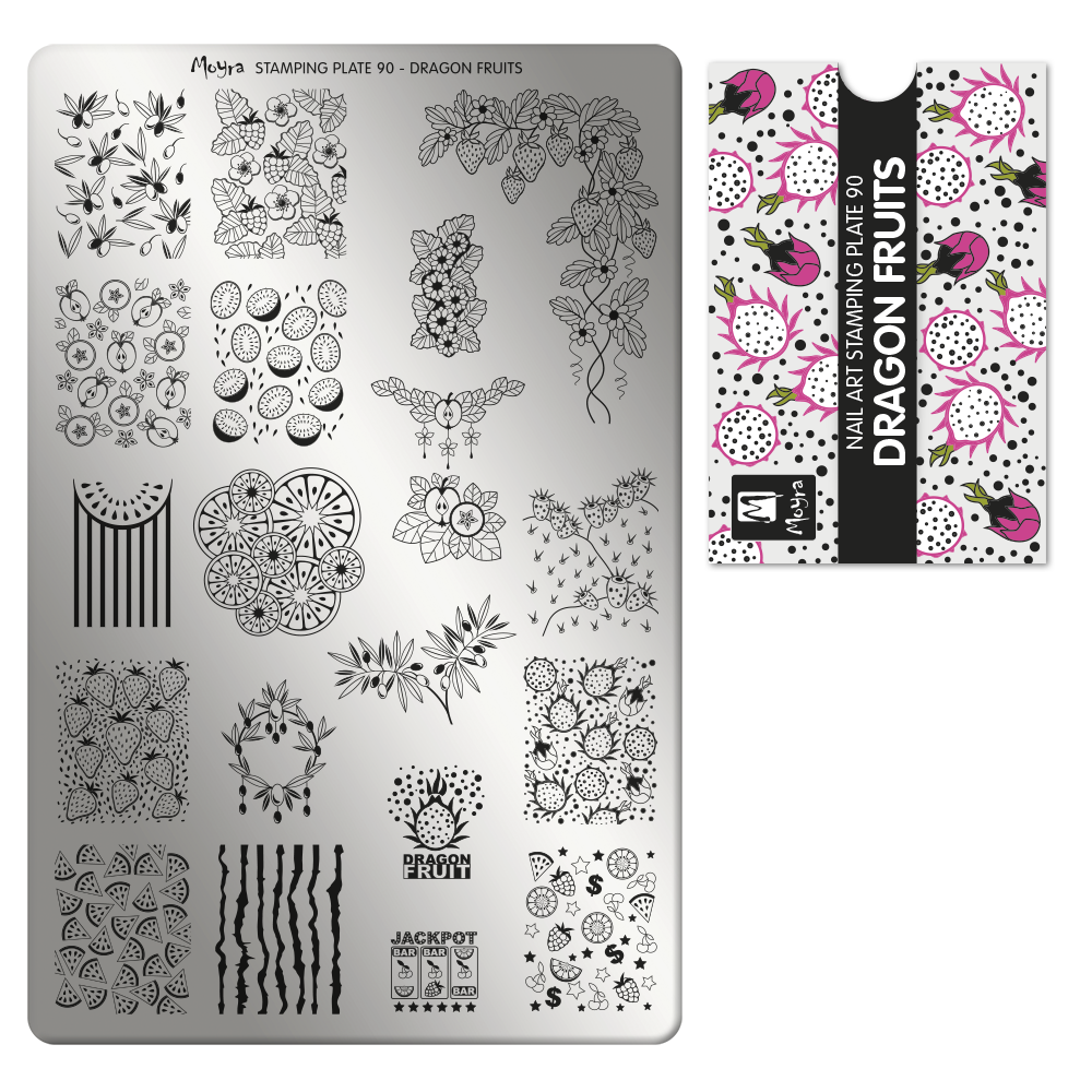 Moyra Stamping Plate, 90 Dragon Fruits