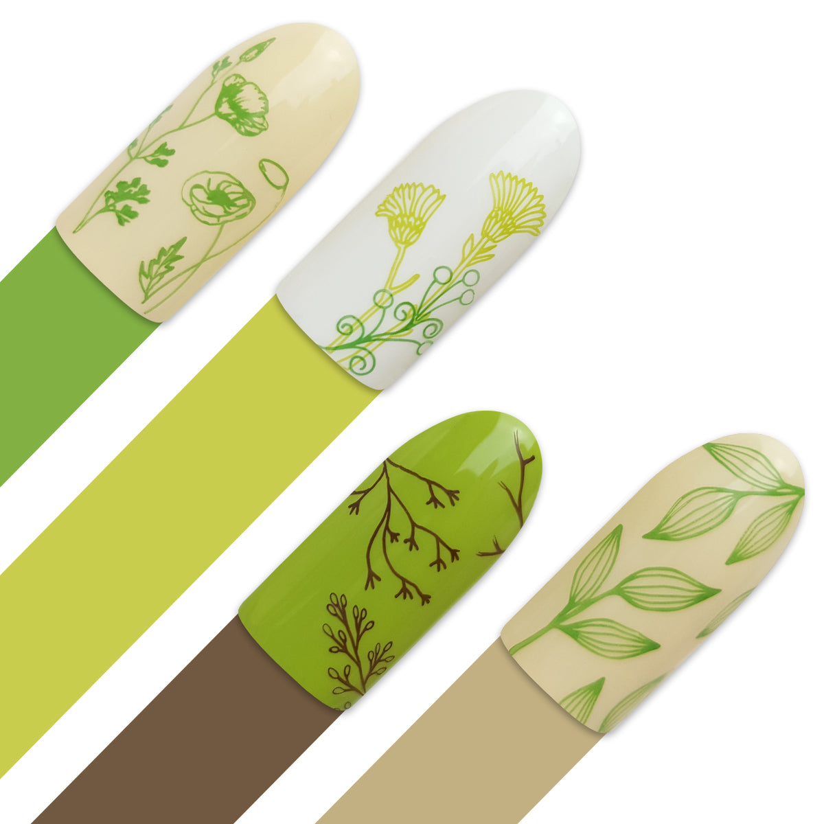 Moyra Stamping plate, 97 Green Leaves 2