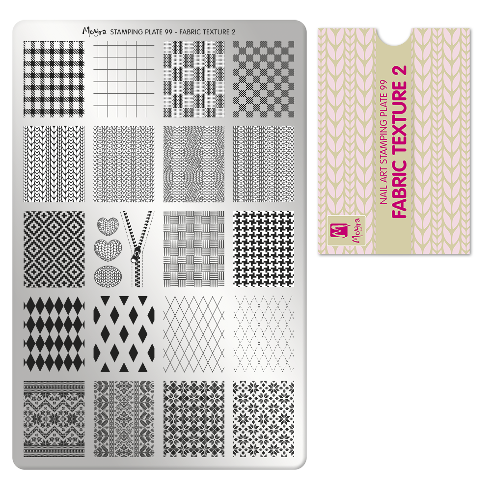 Moyra Stamping plate, 99 Fabric Texture 2