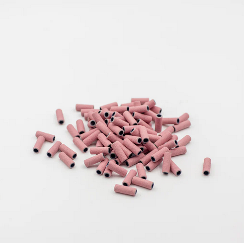 Mandrel Mini Replacement Rolls, 100 grit 24 pcs Lt. Pink