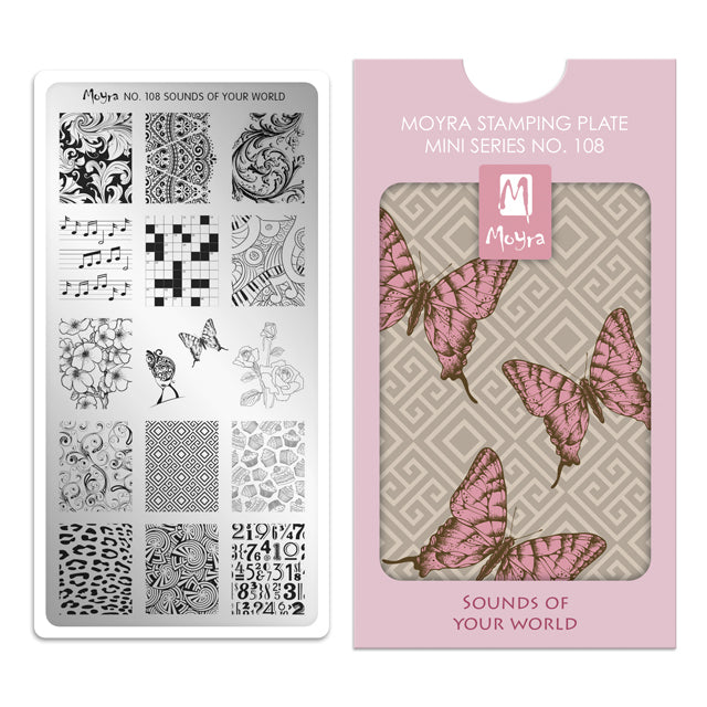 Moyra Mini Stamping Plate, 108 Sounds Of Your World