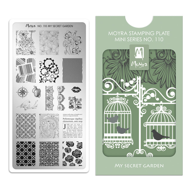 Moyra Mini Stamping Plate, 110 My Secret Garden