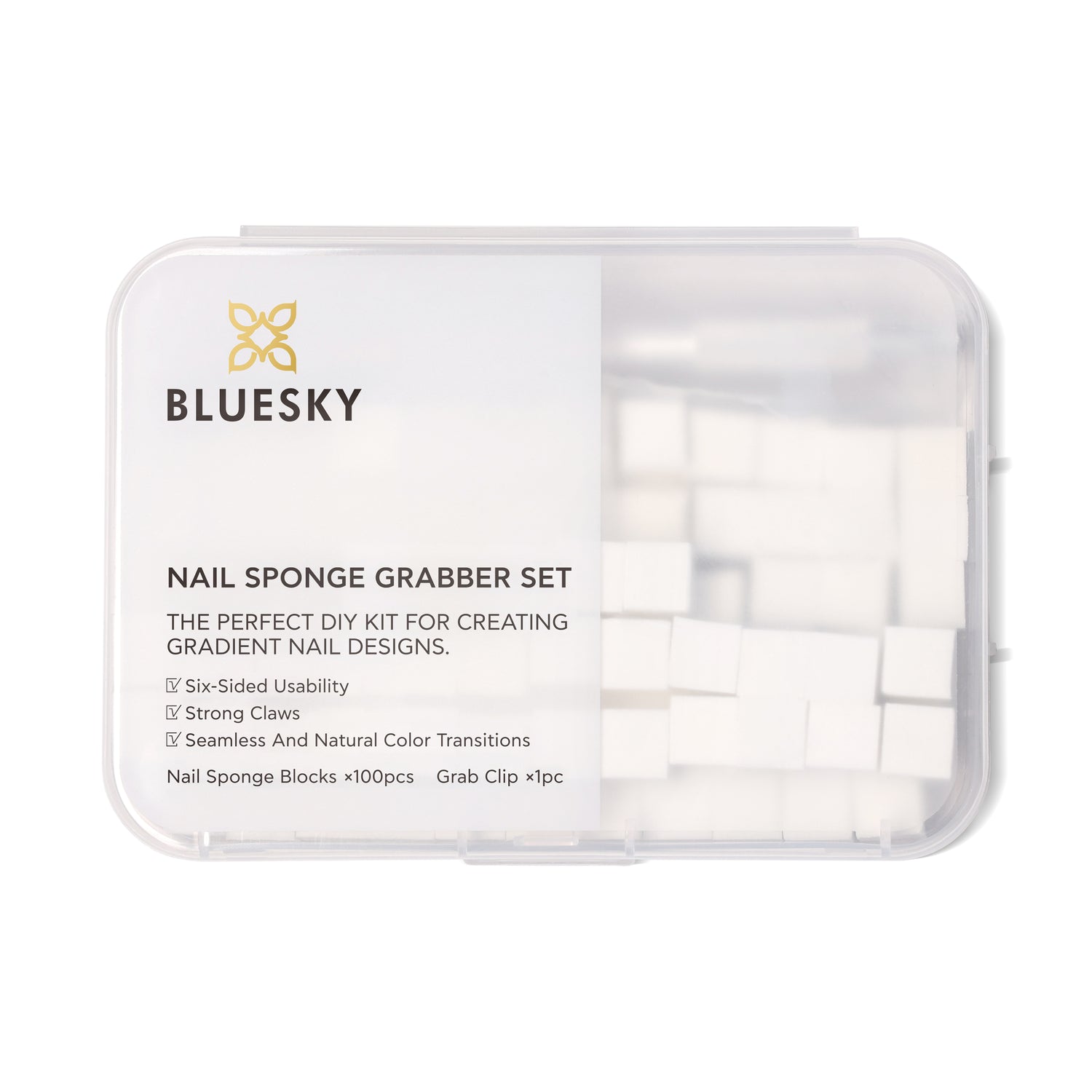 Bluesky Nail Sponge Grabber Set, Ombresieniä + työkalu