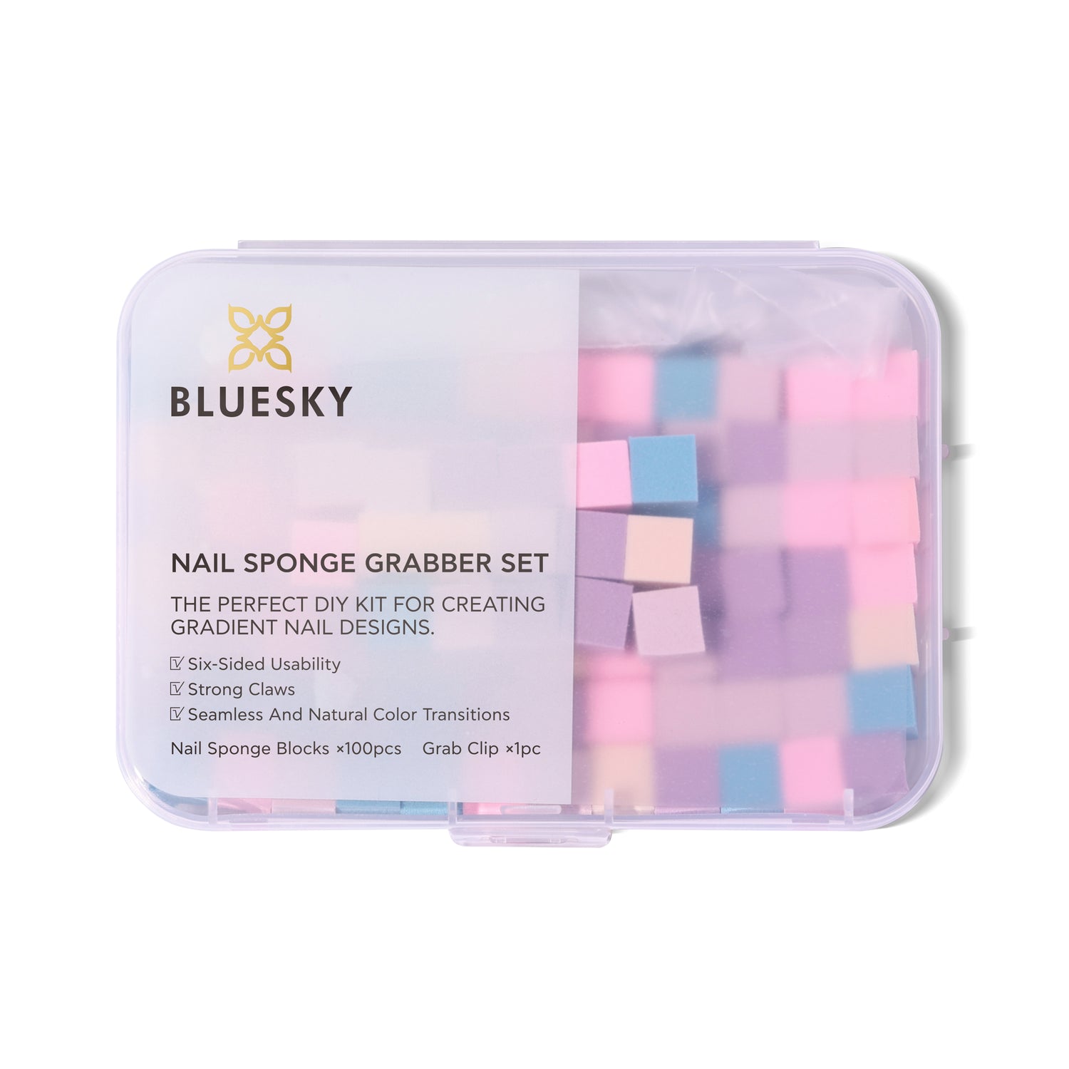 Bluesky Nail Sponge Grabber Set, Ombresieniä + työkalu