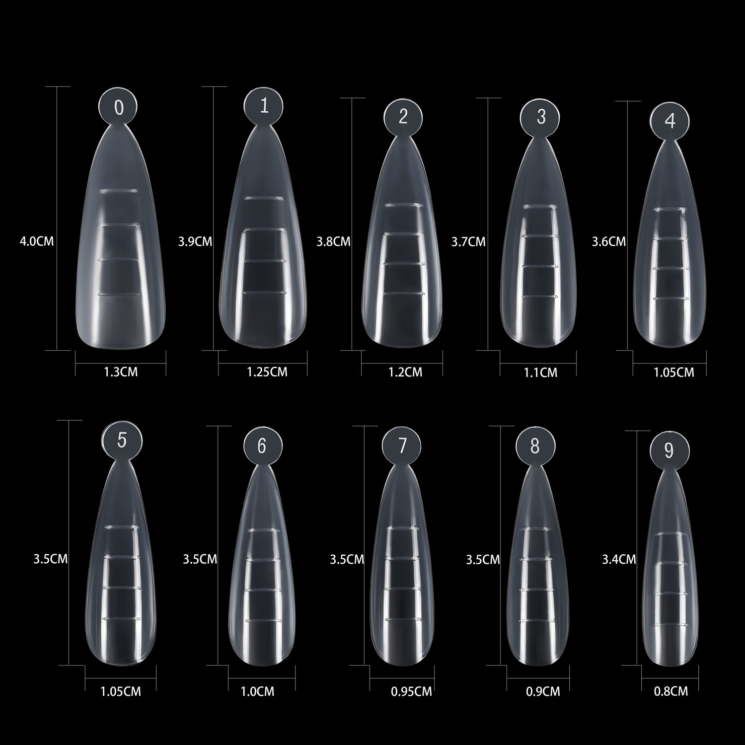 Bluesky Dual Form Tips, Stiletto