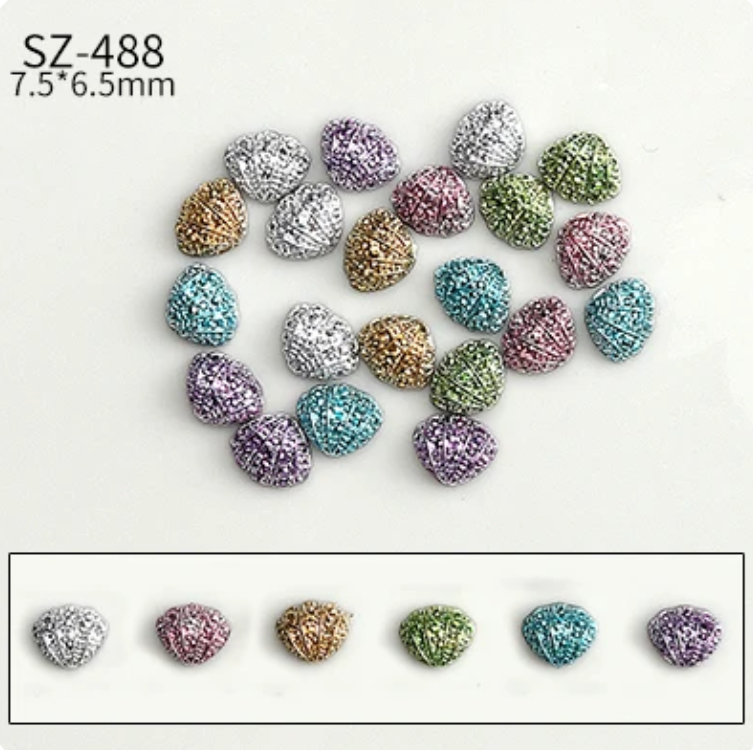 Nail Decoration, Seashell Mixed Color 5 pcs