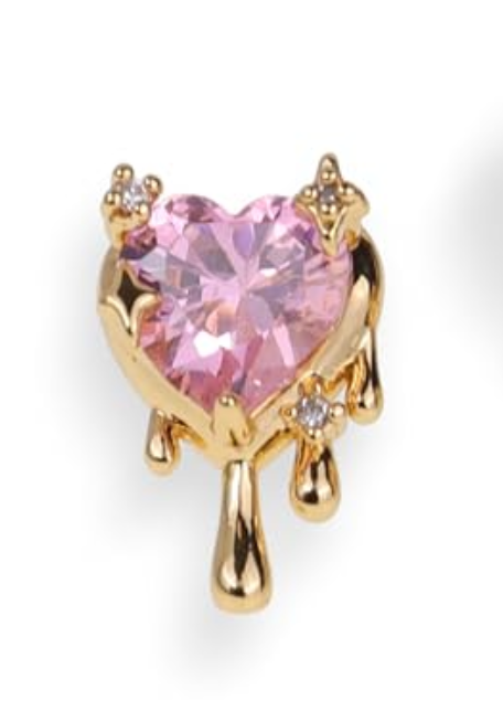 Nail decoration, Melted Heart 2 pcs