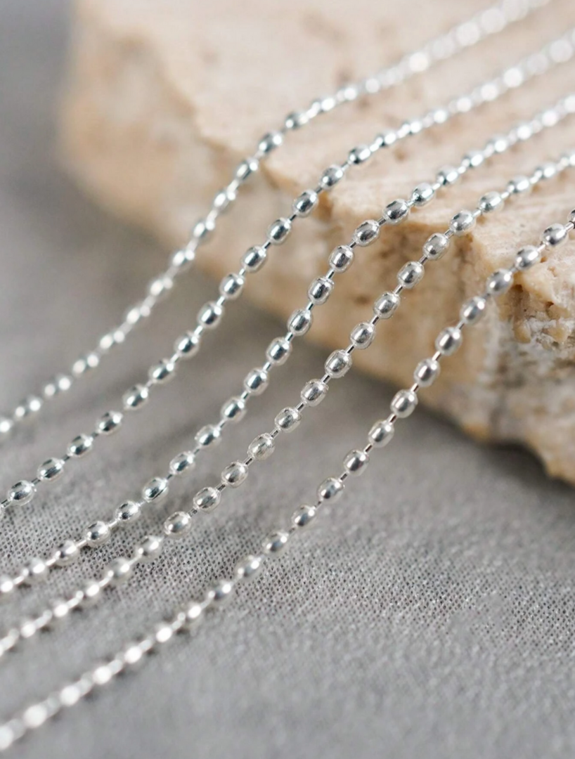 Nail decoration, Chain Silver 100 cm