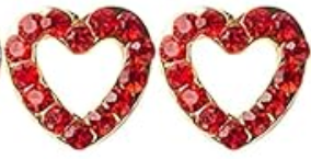 Nail decoration, Hearts Siam 4 pcs