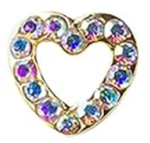 Nail decoration, Hearts AB 4 pcs.