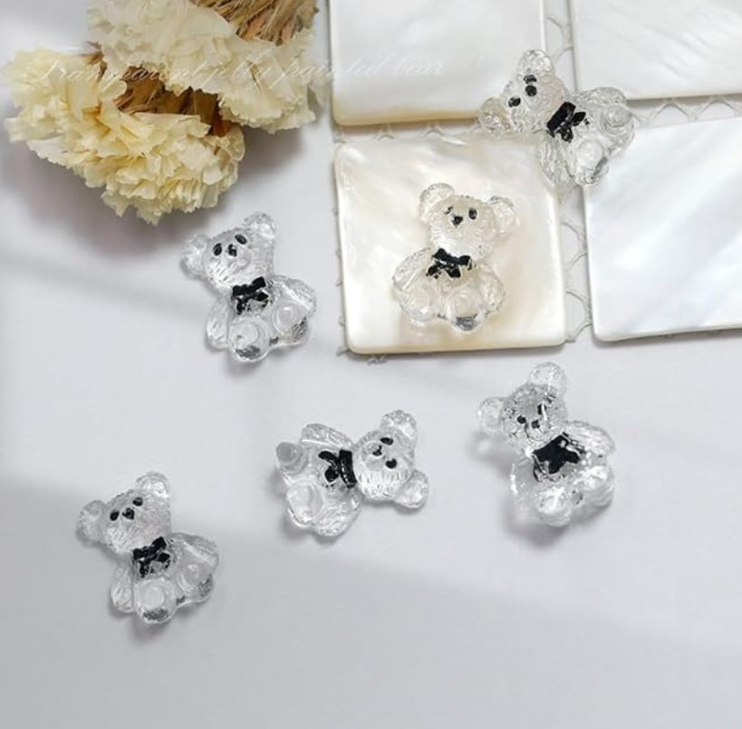 Nail decoration, Bear Clear 5 pcs