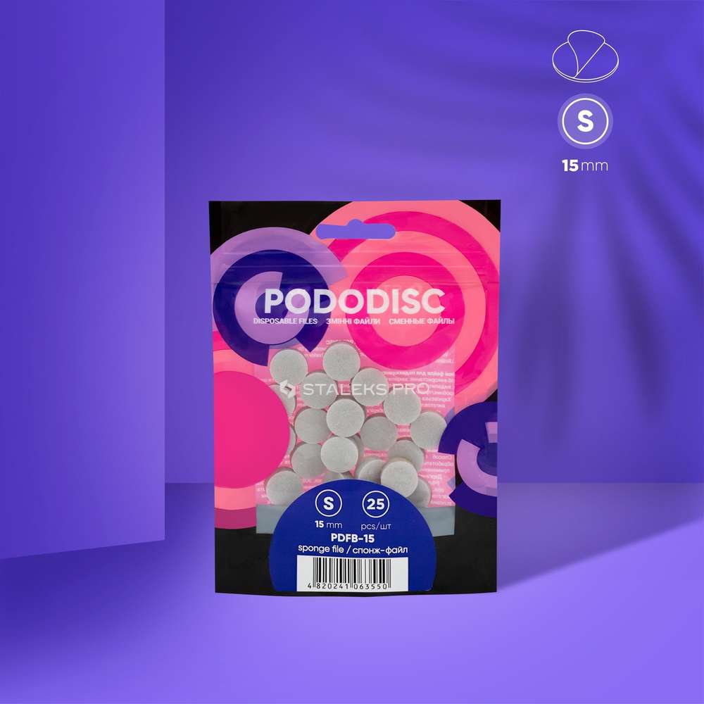 Staleks Pro Pedikyyri Kiillotuslevyt S/15 mm, 25 kpl PDFB-15