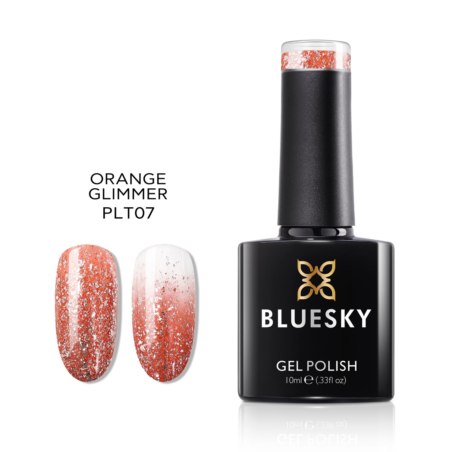Bluesky Gel Polish, Orange Glimmer