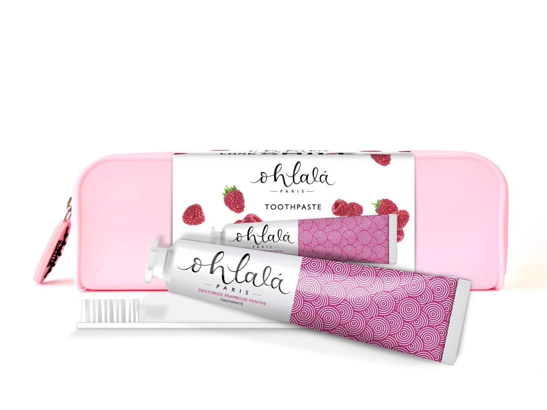 Ohlalá Premium Travel Set Raspberry Mint 75ml + Dental Luxe Hammasharja