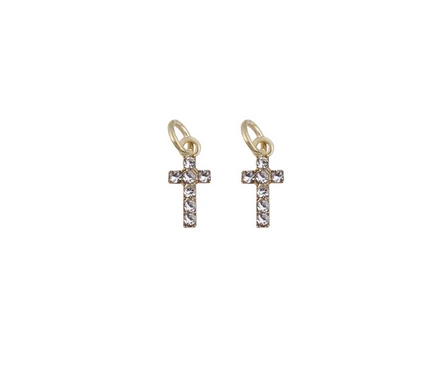 Nail decoration, Cross Crystal 2 pcs
