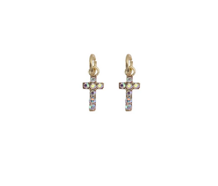 Nail Decoration, Cross 2 Crystal AB 2pcs
