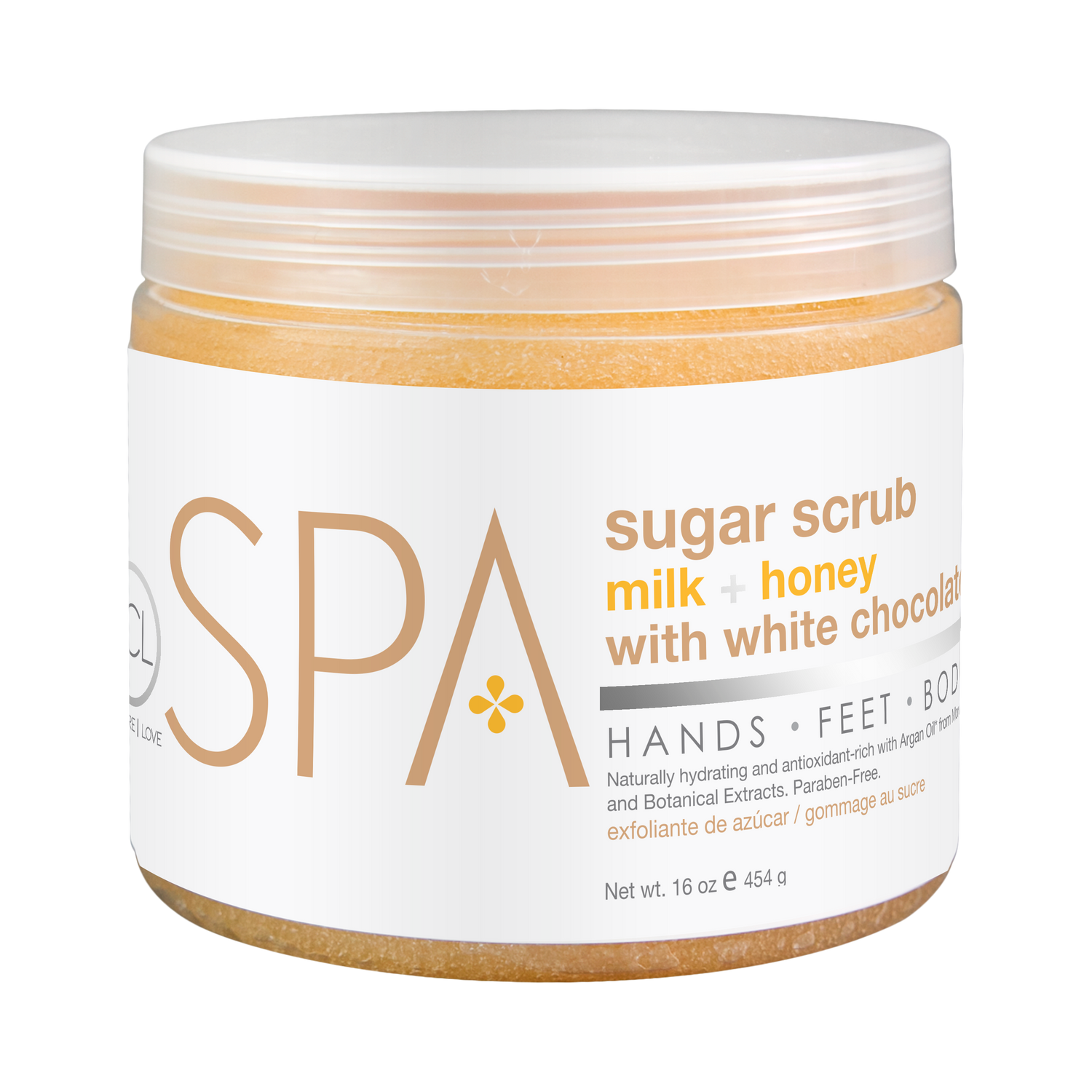 BCL Spa Sugar Scrub, Milk + Honey with White Chocolate 473 ml