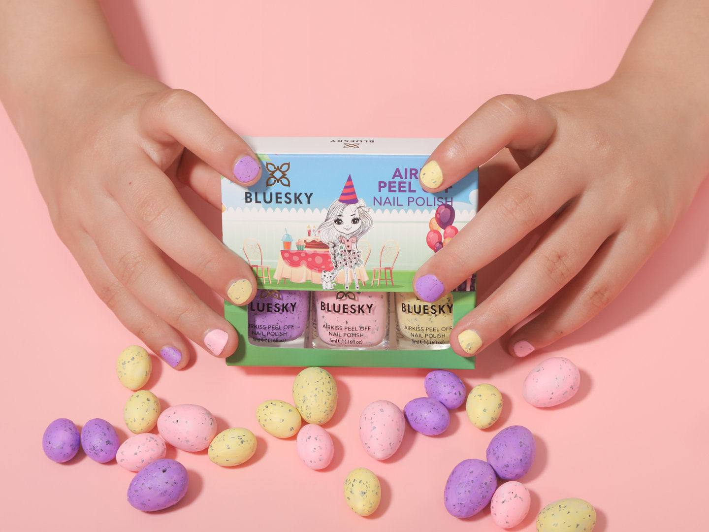 Bluesky Airkiss Peel Off Kynsilakkasetti, Speckled Eggs