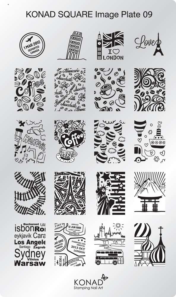 Konad Square Image Plate Stamping plate 09