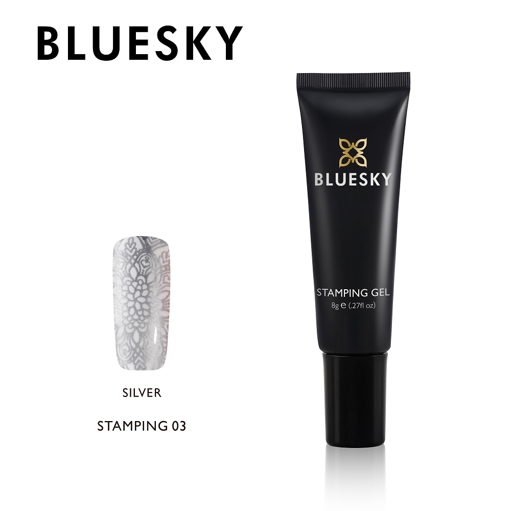 Bluesky Gel Stamping Polish, Silver