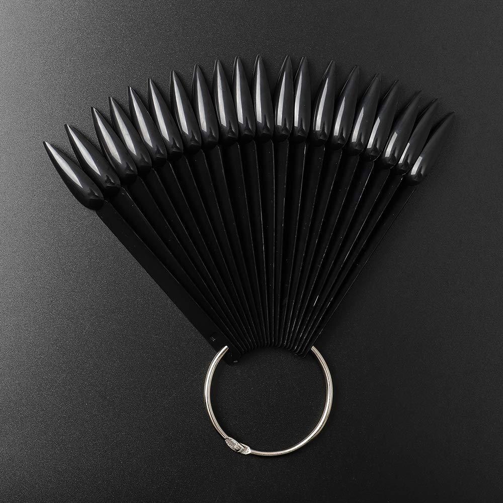 Nail Fan Stiletto Black 50 pcs