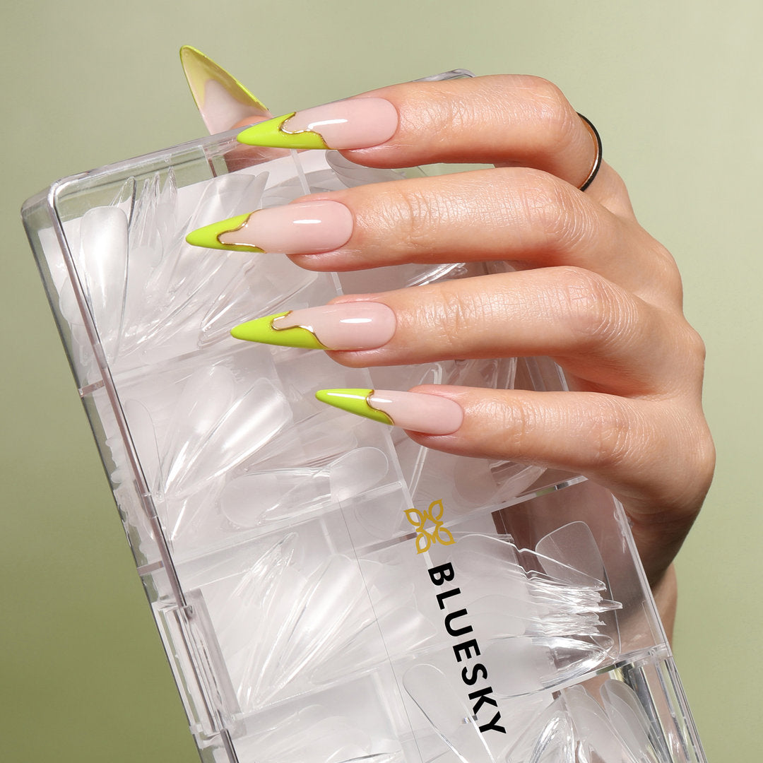 Bluesky Soft Gel Full Nail Tips, Stiletto