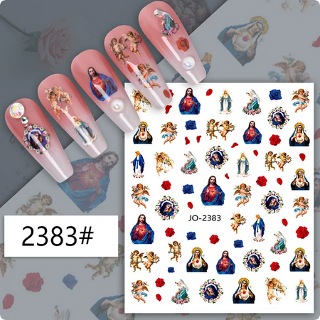 Nail stickers, Holiness Blue