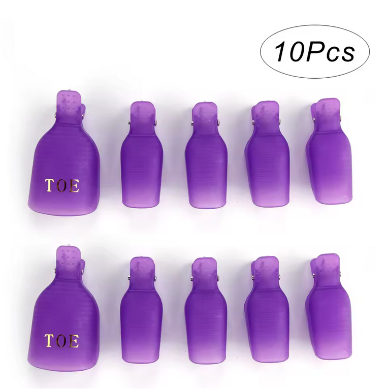 Soak Off Clips for Toes, Purple