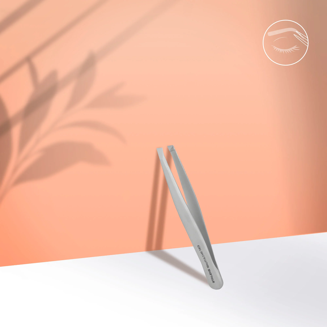 Staleks Pro Tweezers Beauty & Care 10 Tweezers, Type 3, Wide Slant TBC-10/3
